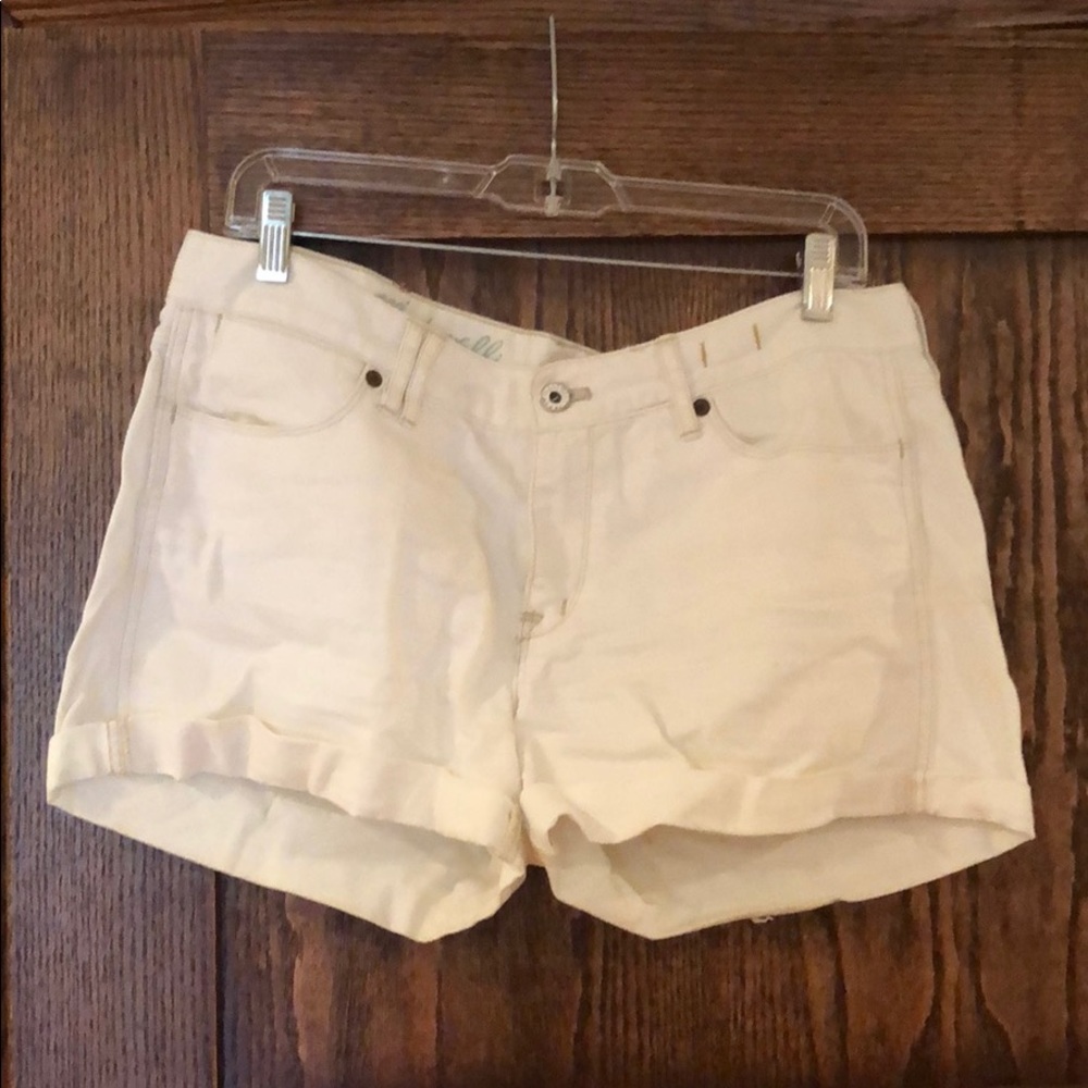 Madewell White jean shorts